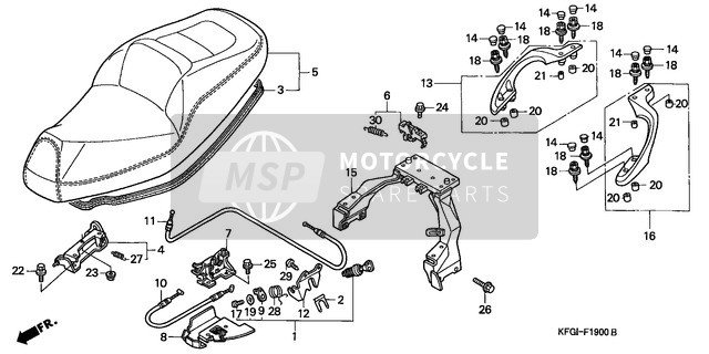 Honda FES250 2002 Seat for a 2002 Honda FES250